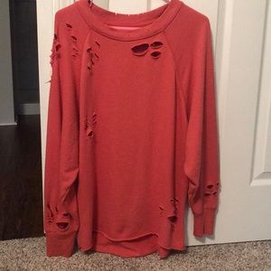 AE distressed city sweatshirt